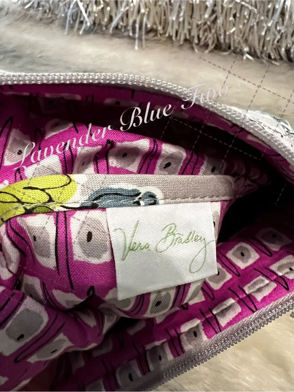 VERA BRADLEY Watercolor 2011 Zipper Hipster Crossbody Purple Green Floral Y2K
